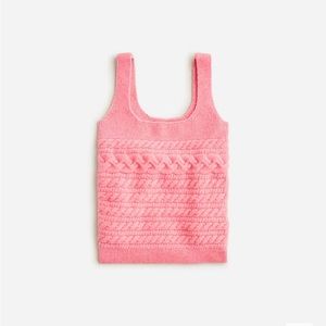 Jcrew super soft cropped cable knit sweater tank set size medium
